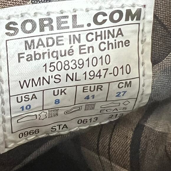 Sorel Joplin Rain Waterproof Lace Up Boots Women Size 10 - Picture 9 of 11